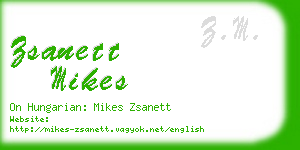 zsanett mikes business card